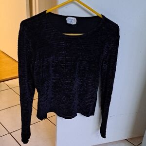 Midnight Purple And Black Long Sleeve Top